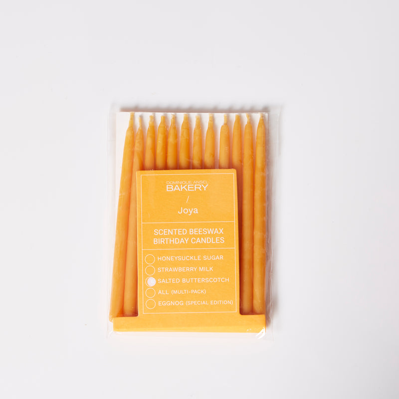 Joya x Dominique Ansel Natural Scented Birthday Candle "Salted Butterscotch"